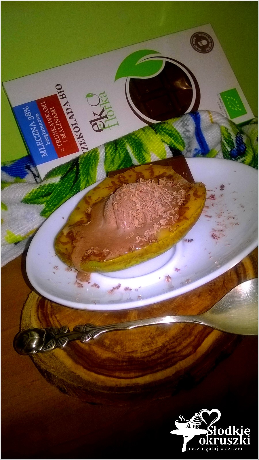 Grillowana gruszka z czekoladowo-lodowym nadzieniem (1)