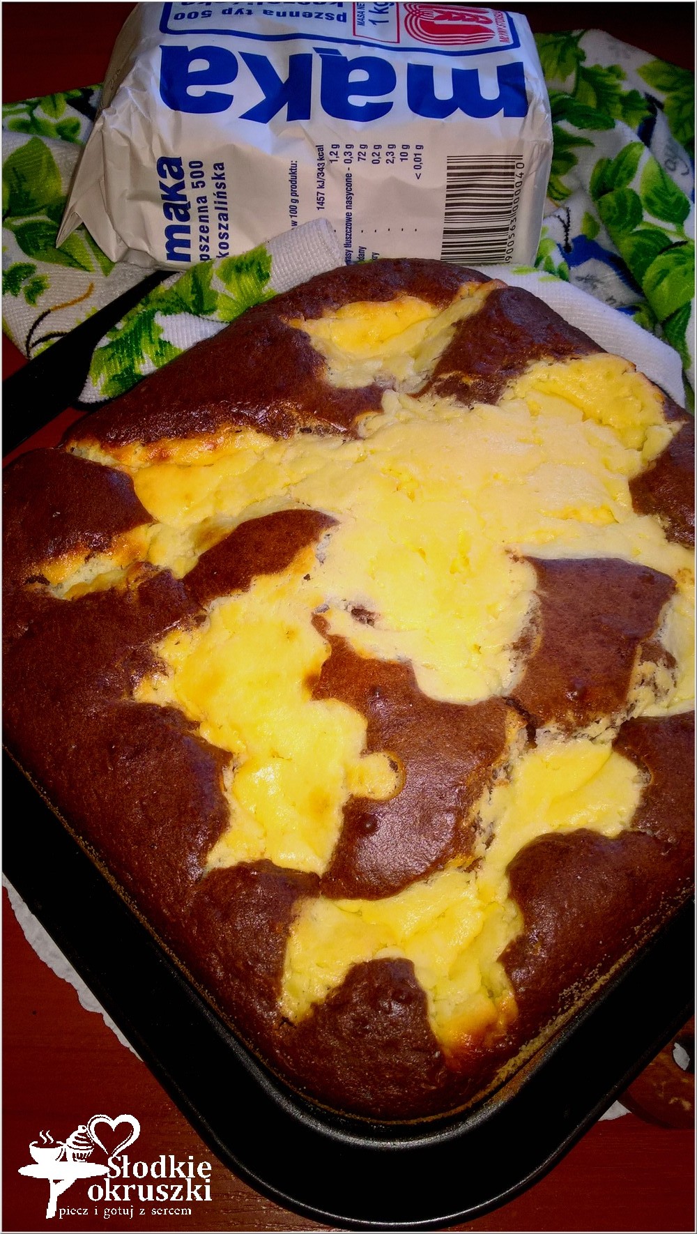 Murzynek z serem. Czekoladowe ciasto z serem (2)