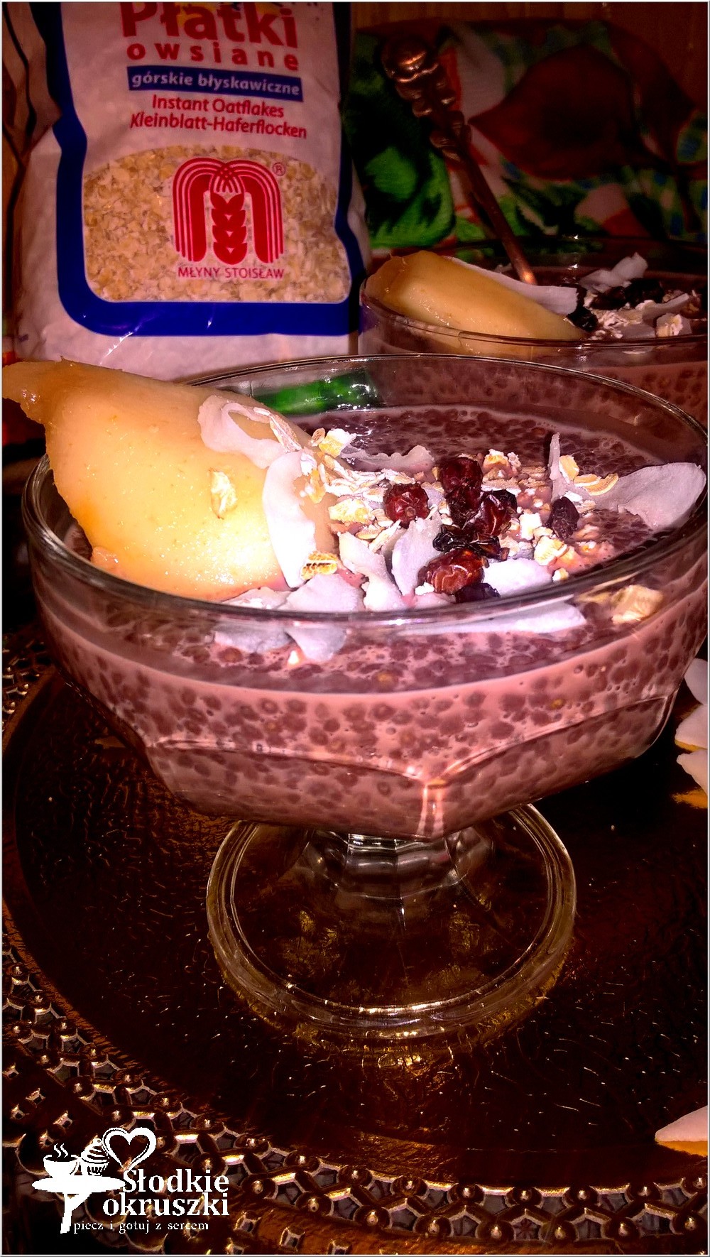 Zdrowy pudding czekoladowy z gruszką (2)