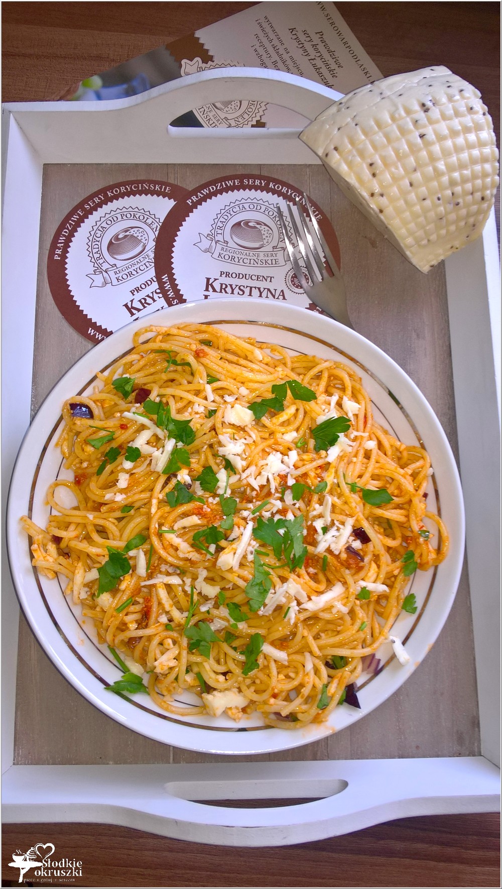 Spaghetti w pomidorowym pesto z serem korycińskim (6)