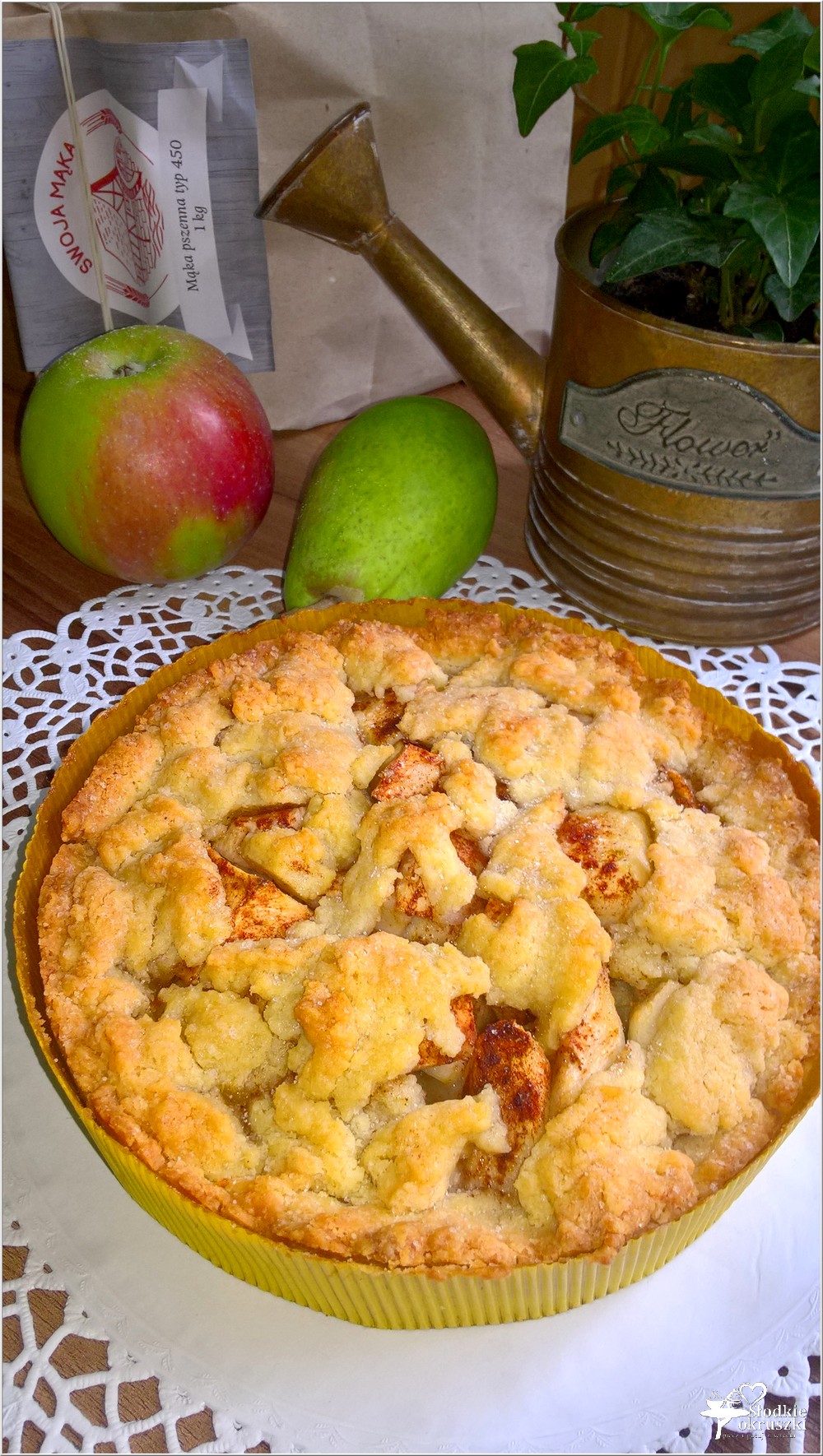 Gruszkowo-jabłkowe ciasto deserowe (kruche) (4)