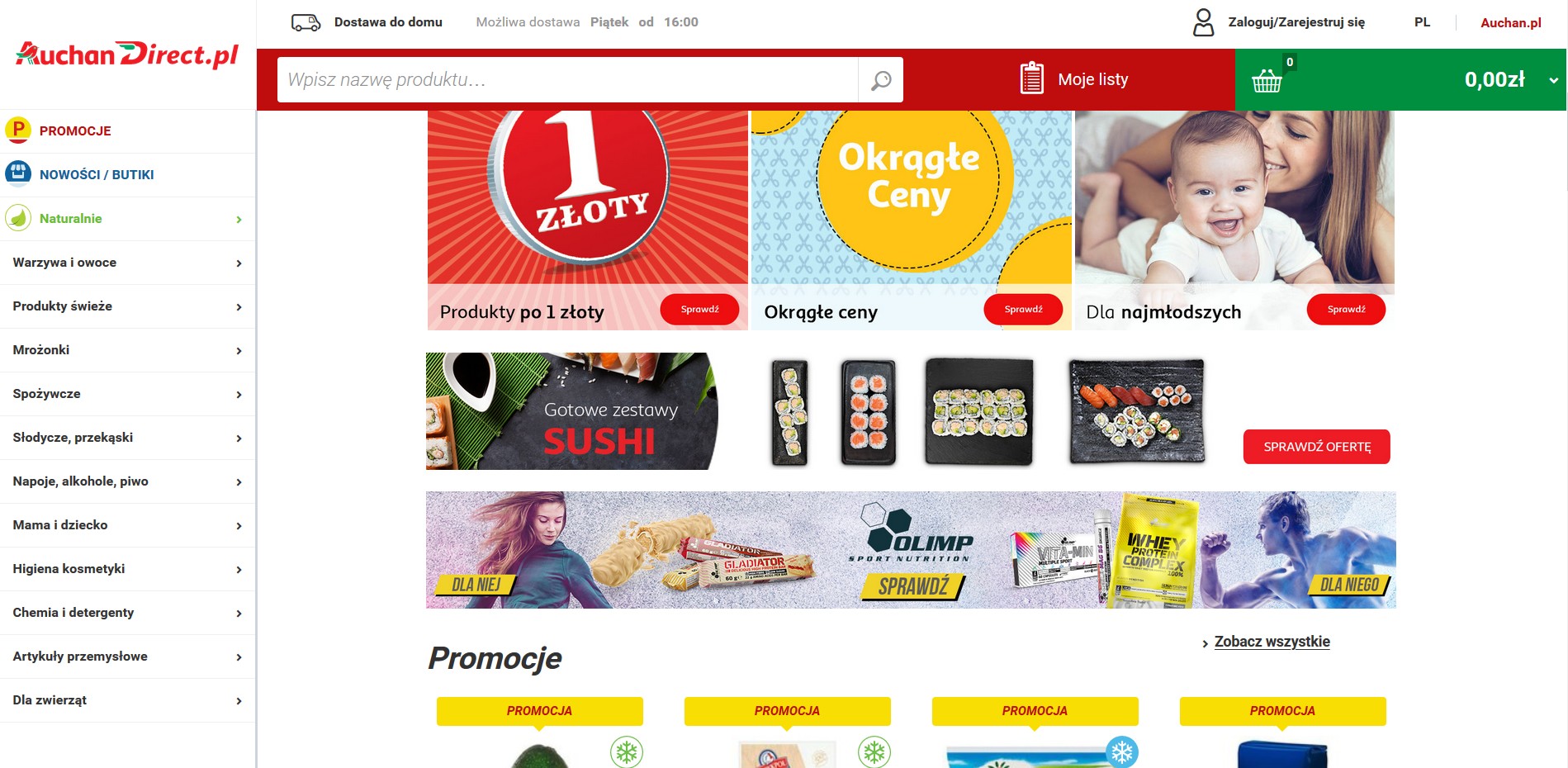 Przedstawiam sklep internetowy Auchan Direct